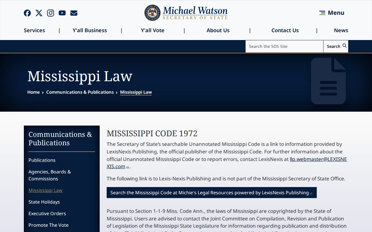 Tishomingo County court records official Mississippi law resource