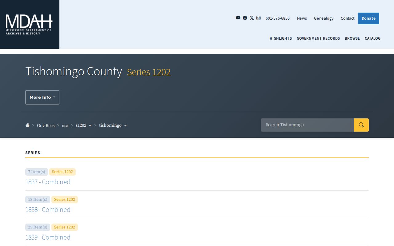 Golden court record Tishomingo County digital archive source