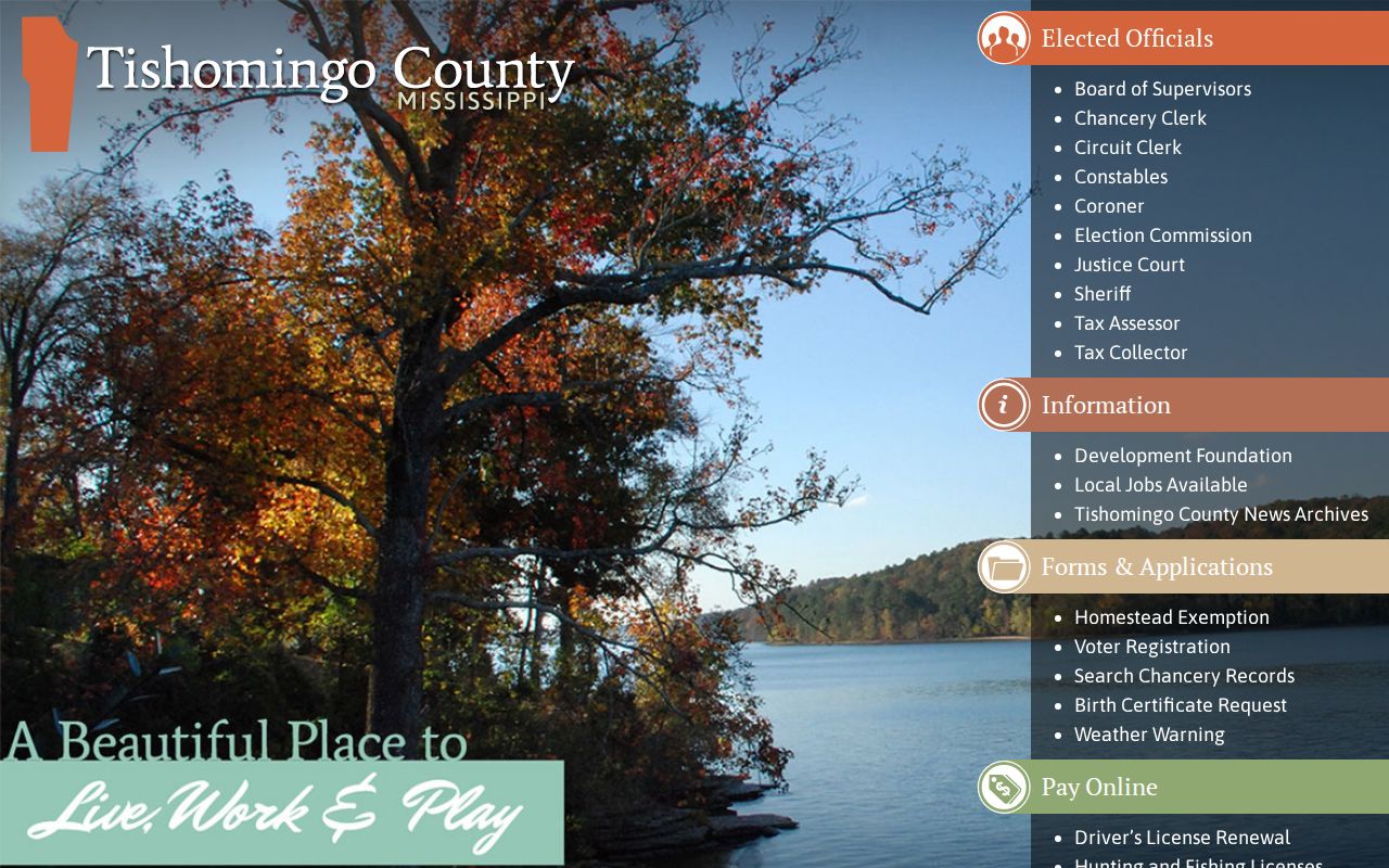 Tishomingo County court docket county government access page