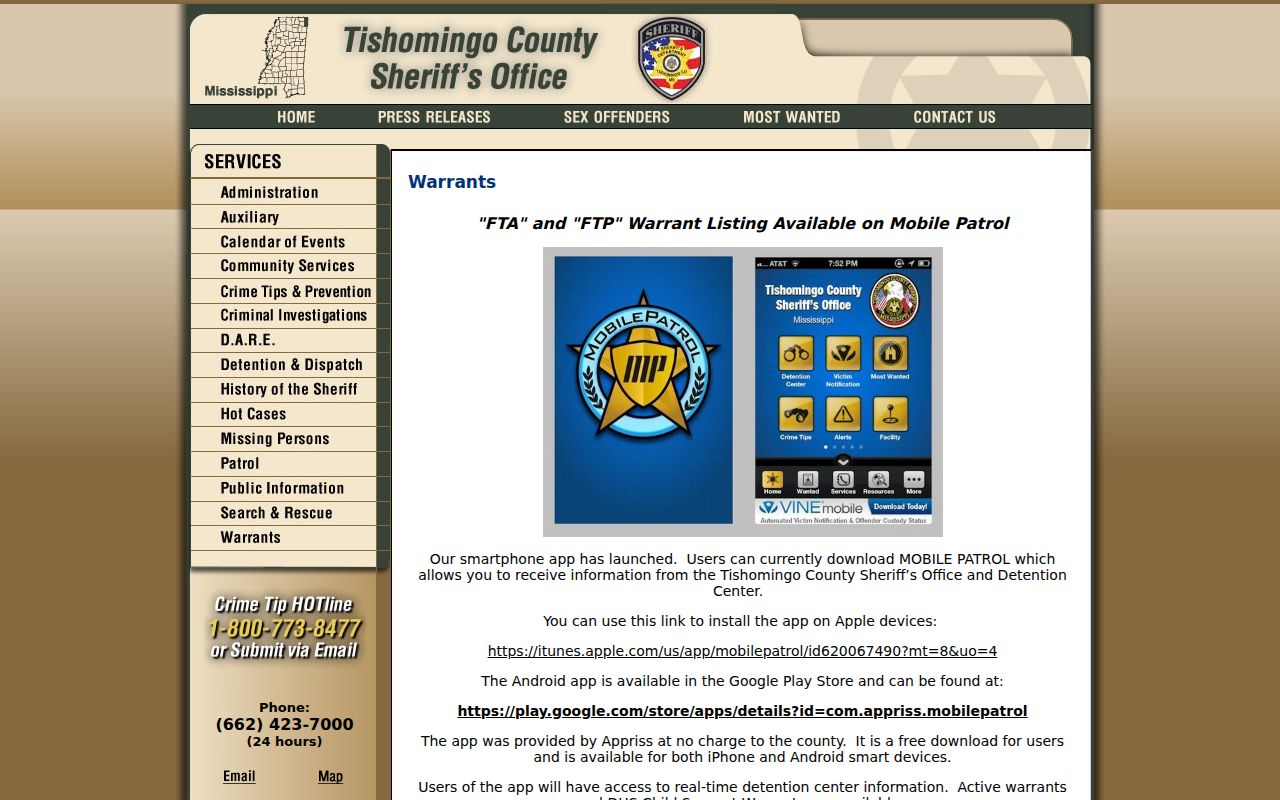 Tishomingo County traffic ticket Justice Court information